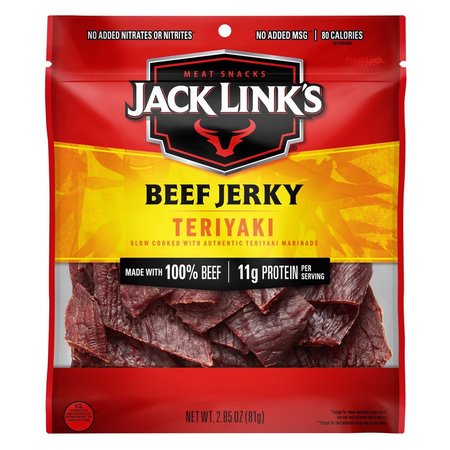 Jack Link's Teriyaki Beef Jerky 2.85 oz Bagged -  JACK LINKS, 10000008447